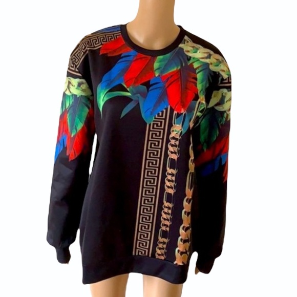 AIDEAONE | Retro print sweater - Picture 2 of 11